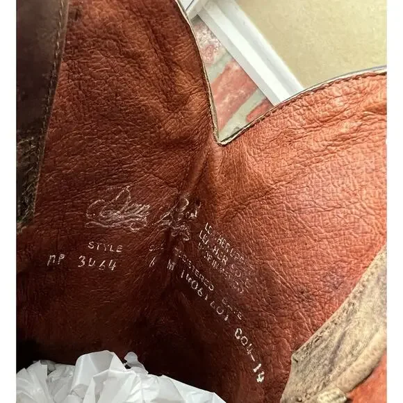 Dan Post Brown Leather Cowboy Boots Size 6 Womens Western - Picture 9 of 12